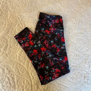 Zella Blue and Red Patterned Legging